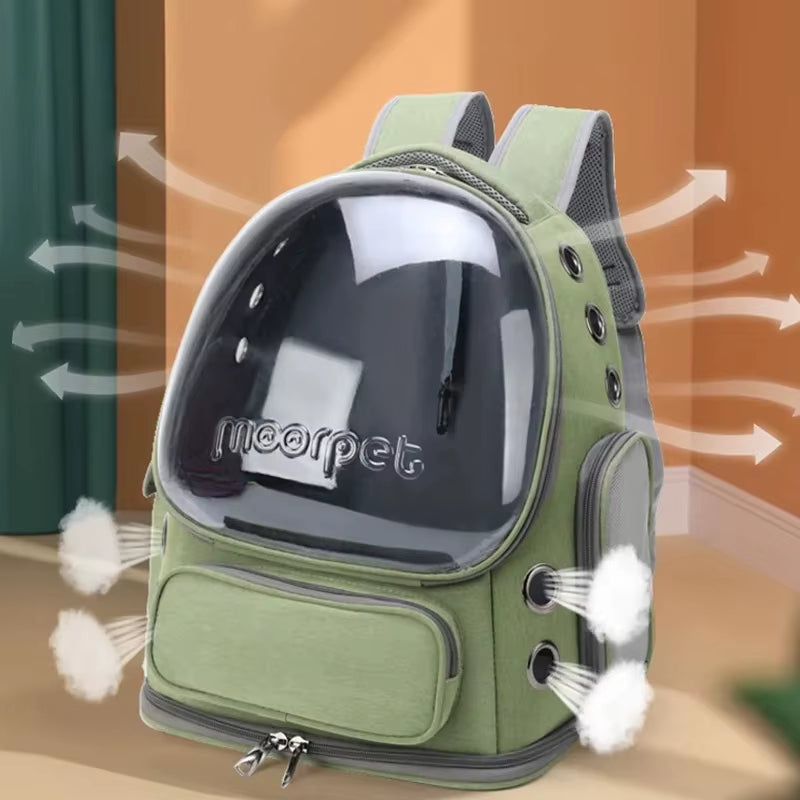 SpacePaw – Transparent Pet Capsule Backpack