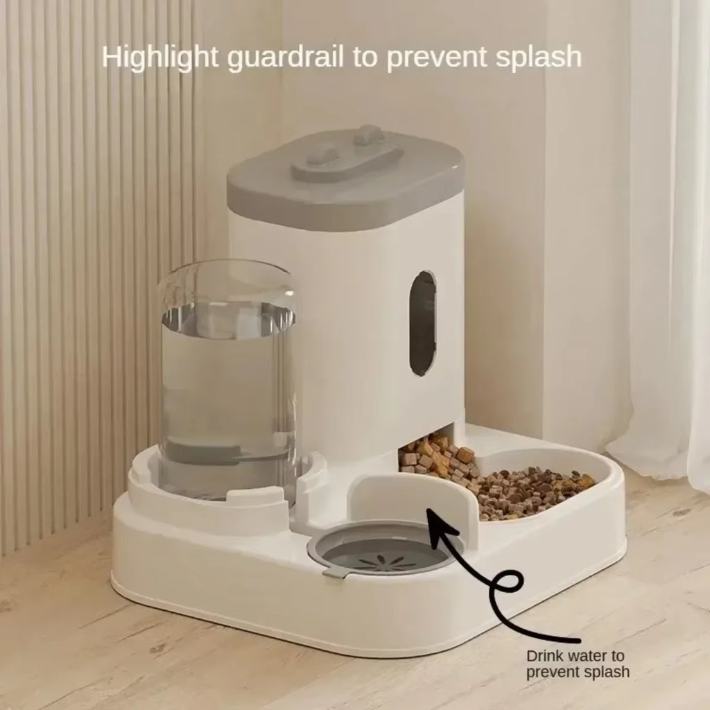 Smart Pet Feeder & Water Fountain™ – Large Capacity Automatic Dog & Cat Food Dispenser with Storage Container