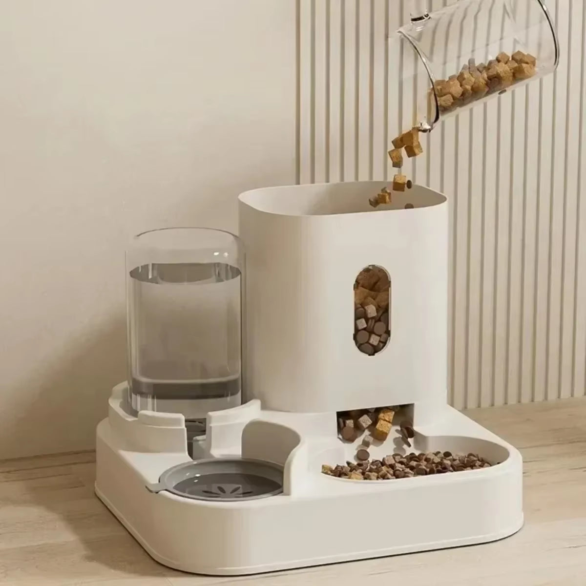 Smart Pet Feeder & Water Fountain™ – Large Capacity Automatic Dog & Cat Food Dispenser with Storage Container