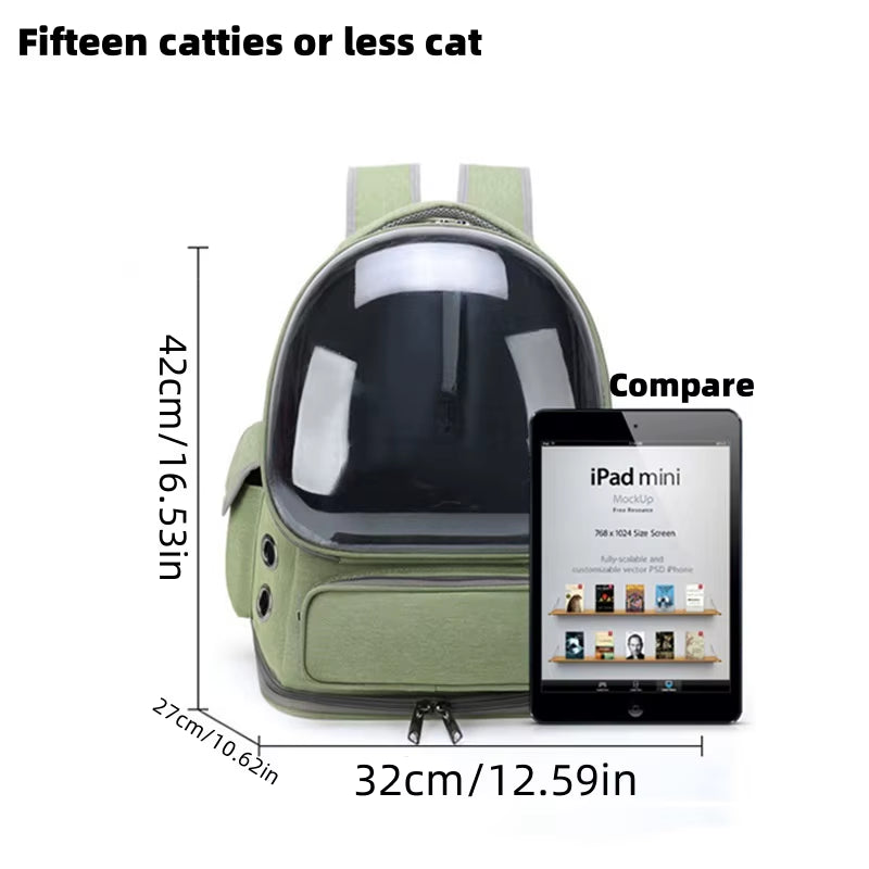 SpacePaw – Transparent Pet Capsule Backpack
