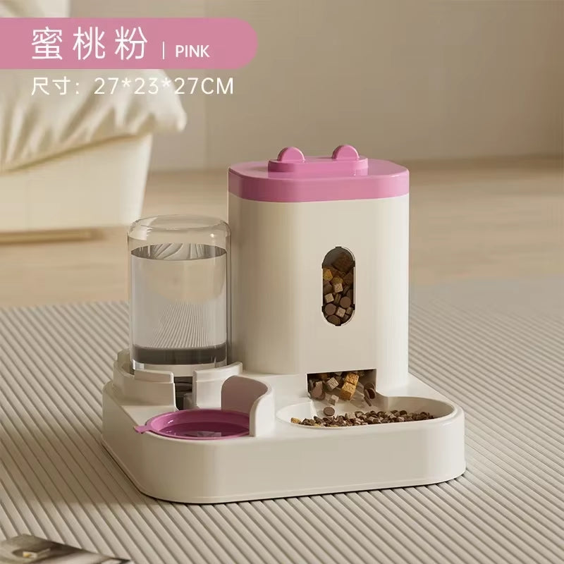 Smart Pet Feeder & Water Fountain™ – Large Capacity Automatic Dog & Cat Food Dispenser with Storage Container